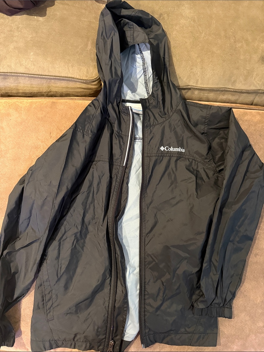 Columbia Black Lightweight Hooded Jacket - Kids